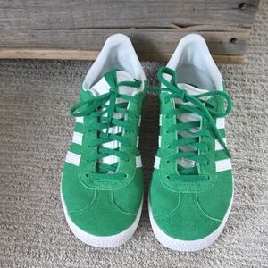 Adidas Green and White Athletic Shoes